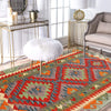 Handmade Vegetable Kilim 3' 3  x 4' 8 (ft) - No. P26536