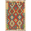 Handmade Vegetable Kilim 3' 2  x 4' 7 (ft) - No. P26575