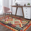 Handmade Vegetable Kilim 3' 4  x 4' 8 (ft) - No. P26840