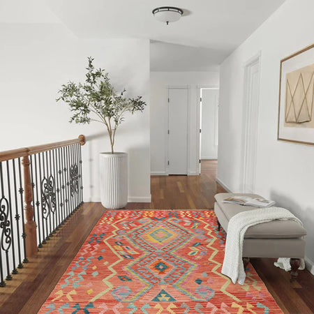 Handmade Vegetable Kelim 4' 0 x 6' 1 (ft) - No. P26864