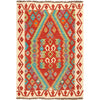 Handmade Vegetable Kilim 3' 2  x 4' 8 (ft) - No. P26918