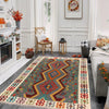 Handmade Vegetable Kilim 4' 8 x 6' 7 (ft) - No. P26981