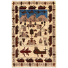 War Rug 3' 11" x 5' 10" (ft) - No. P28034