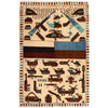 Handmade War Rug 3' 4" x 4' 11" (ft) - No. P28036