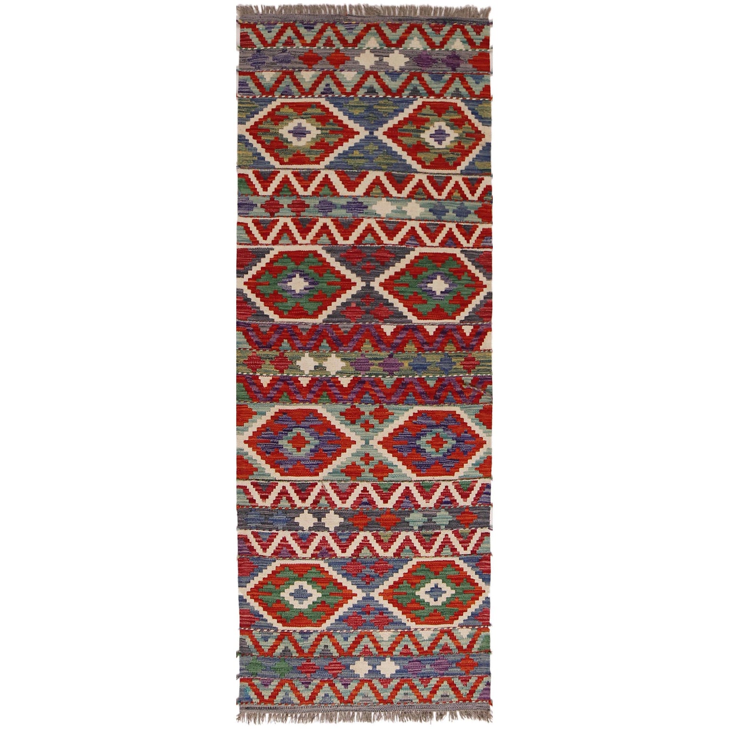 Vegetable Kelim Runner 2' 5" x 6' 8" (ft)- No. P34244
