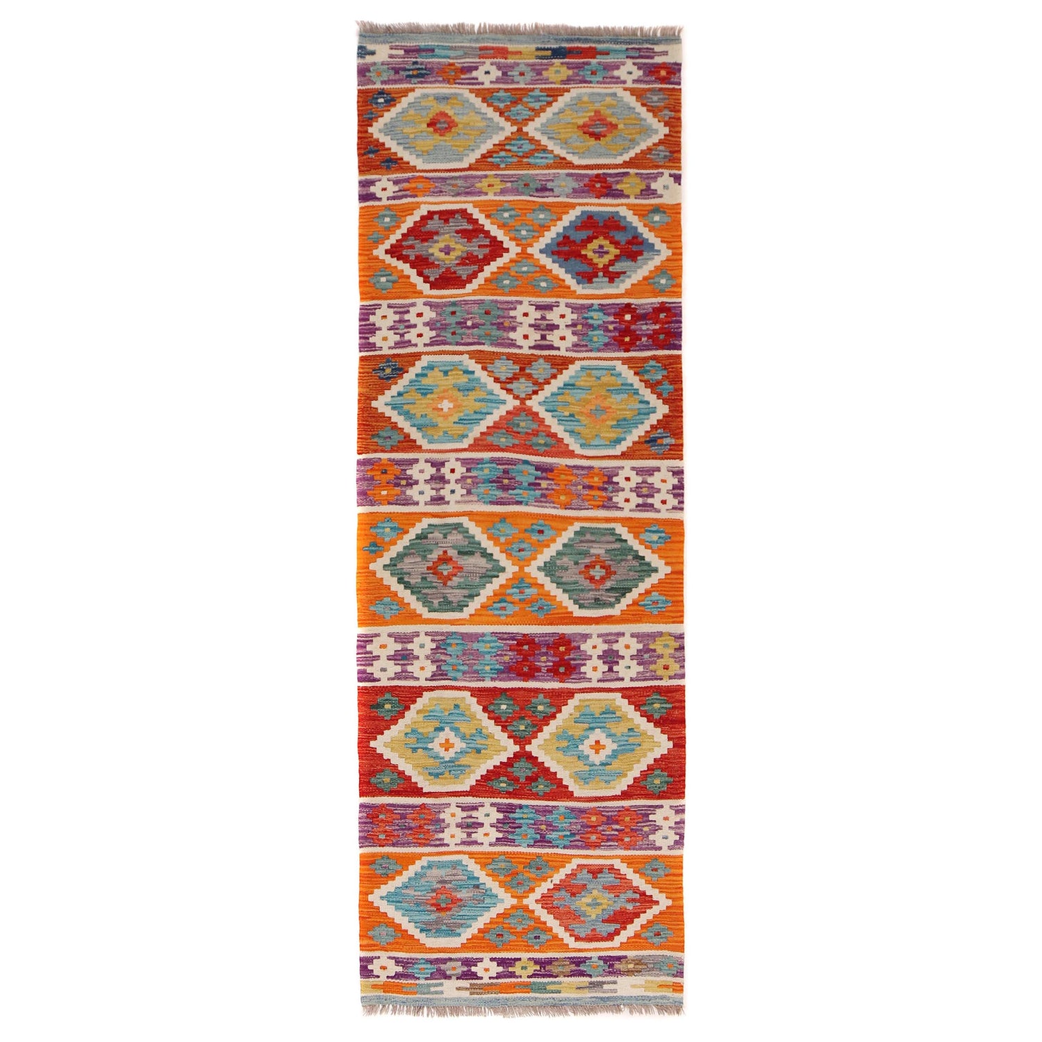 Vegetable Kelim Runner 2' 4" x 7' 8" (ft) - No. P34248
