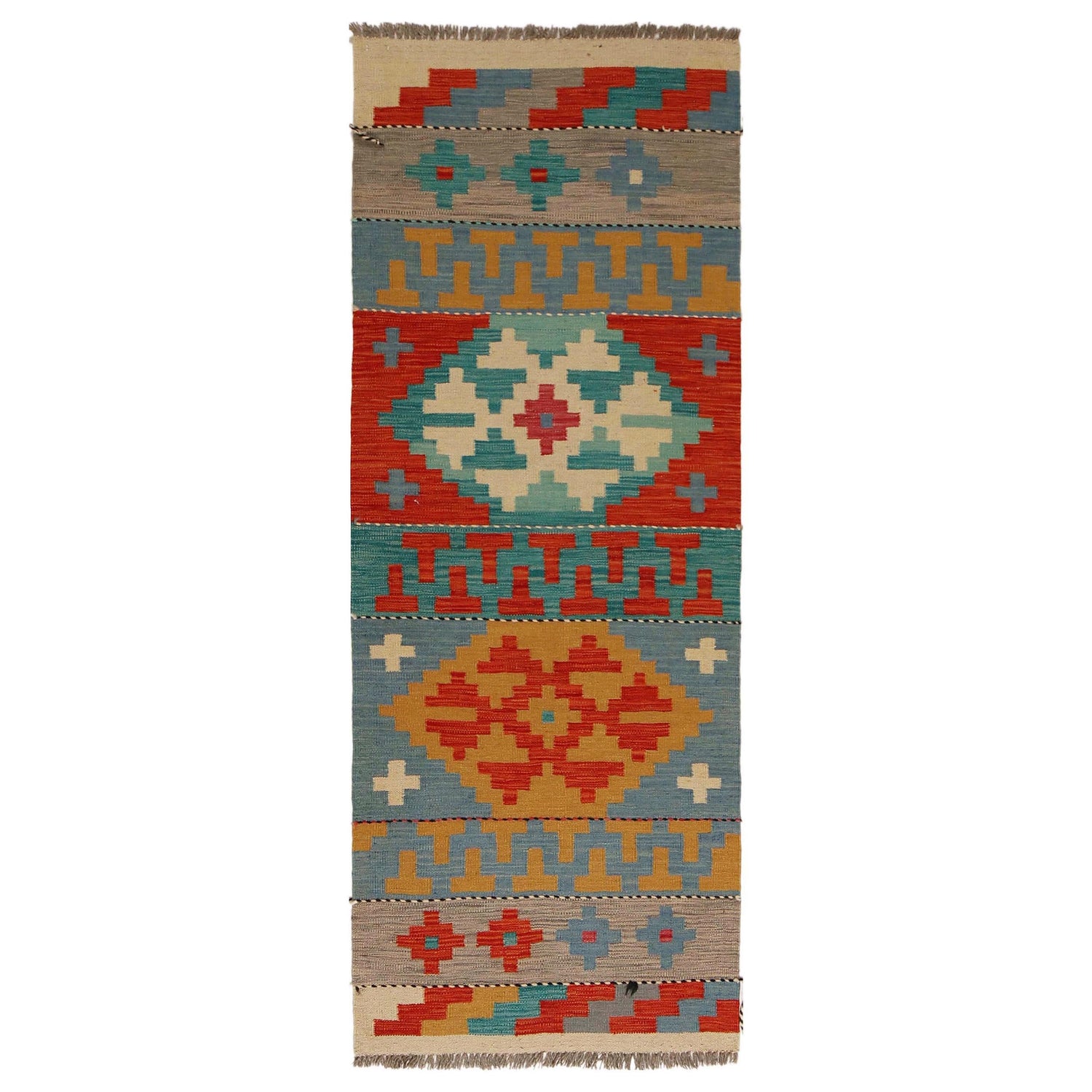 Vegetable Kilim Runner 2' 4" x 6' 4" (ft)- No. P34257