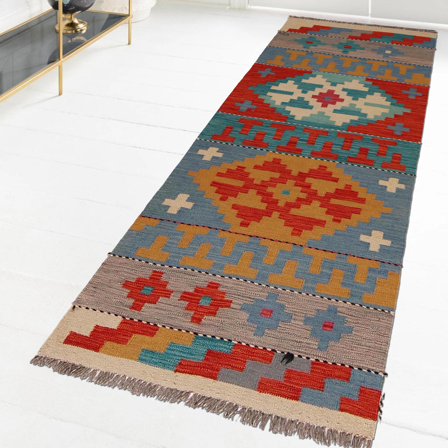 Vegetable Kilim Runner 2' 4" x 6' 4" (ft)- No. P34257