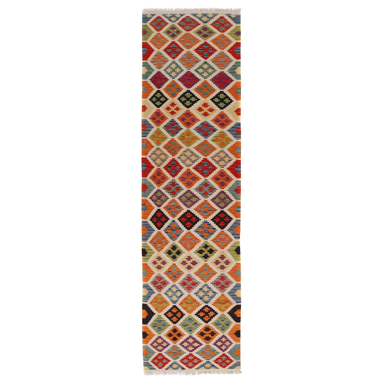Vegetable Kelim Runner 2' 7" x 10' 0" (ft) - No. P34258
