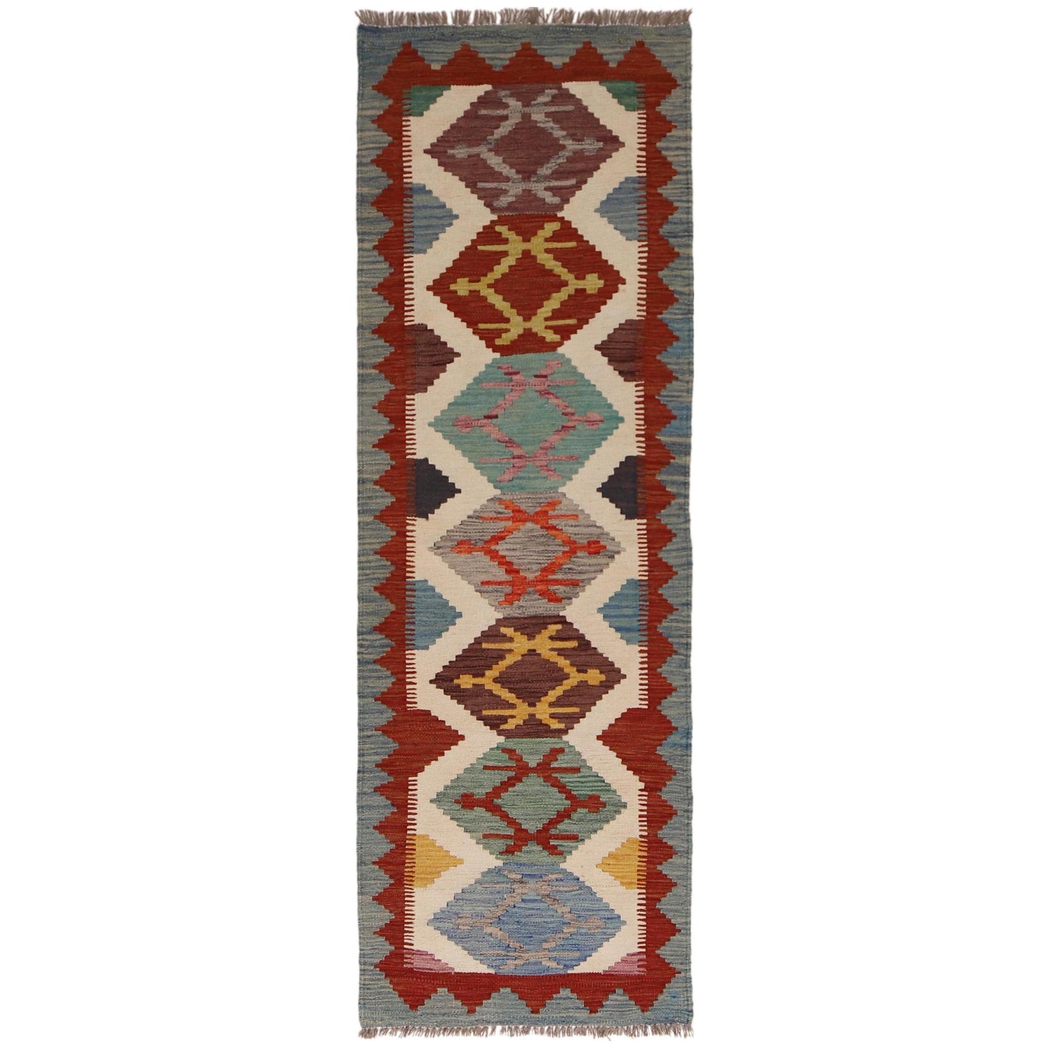 Vegetable Kilim Runner 2' 1" x 6' 8" (ft)- No. P34276