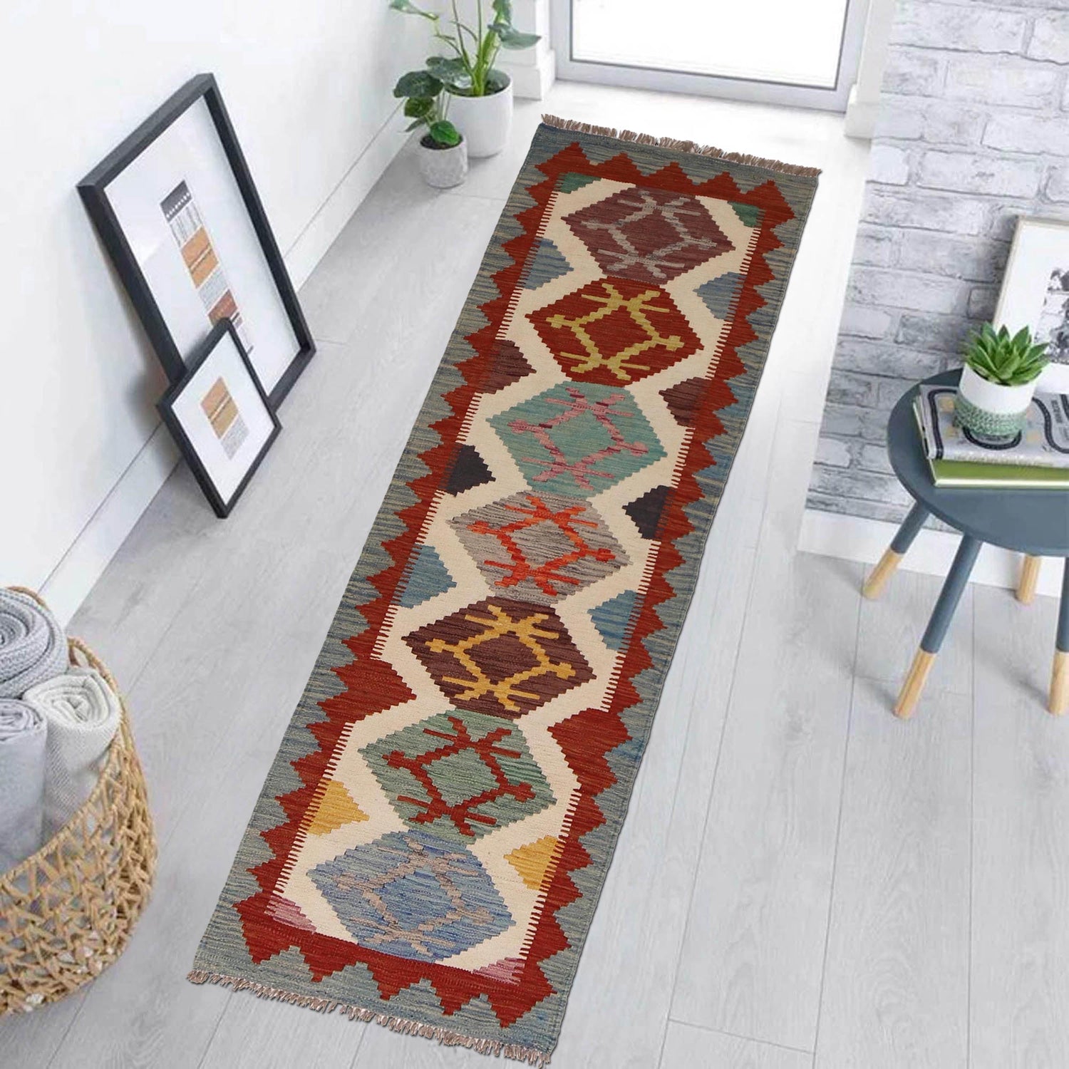 Vegetable Kilim Runner 2' 1" x 6' 8" (ft)- No. P34276