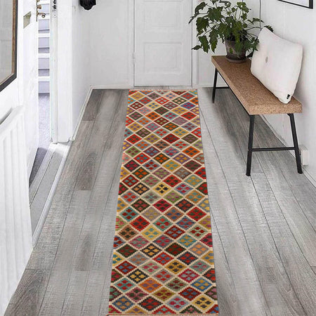 Vegetable Kilim Runner 2' 6" x 9' 9" (ft) - No. P34294