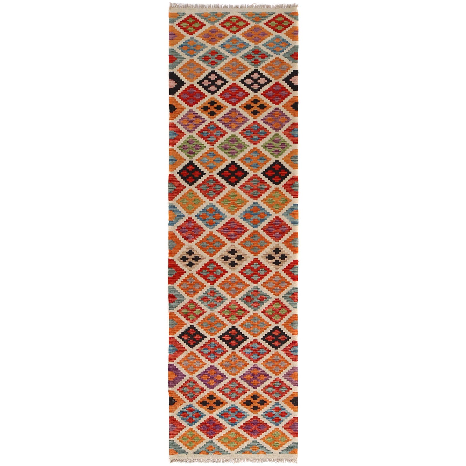 Vegetable Kelim Runner 2' 7" x 9' 9" (ft) - No. P34295