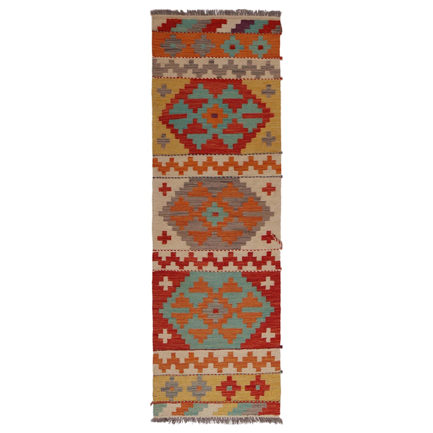 Vegetable Kelim Runner 2' 1" x 6' 8" (ft)- No. P34321