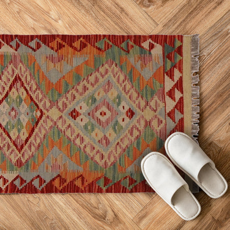 Handmade Vegetable Kilim 2' 0" x 3' 0" (ft) - No. P34329