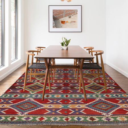 Handmade Vegetable Kilim 5' 10" x 7' 11" (ft) - No. P34343