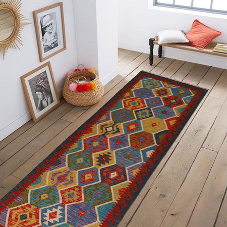 Vegetable Kilim Runner 2' 8" x 9' 7" (ft) - No. P34357