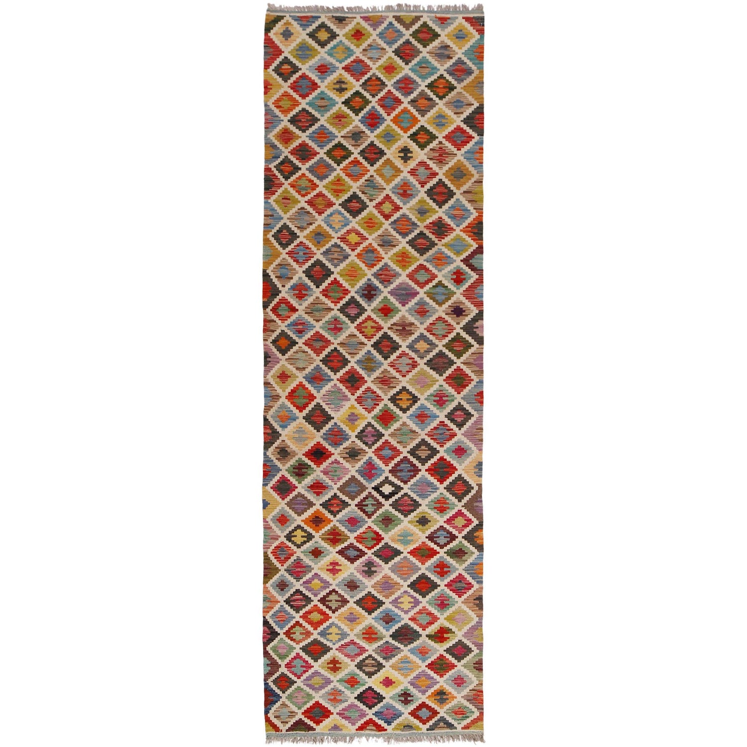 Vegetable Kelim Runner 2' 8" x 9' 8" (ft) - No. P34359
