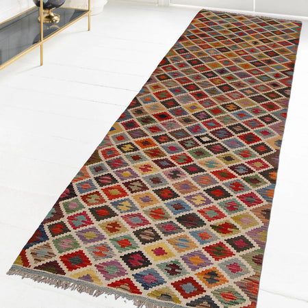 Vegetable Kelim Runner 2' 8" x 9' 8" (ft) - No. P34359