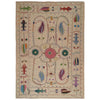 Pakistani Embroidery Kilim 6' 7" x 9' 9" (ft) - No. P34394