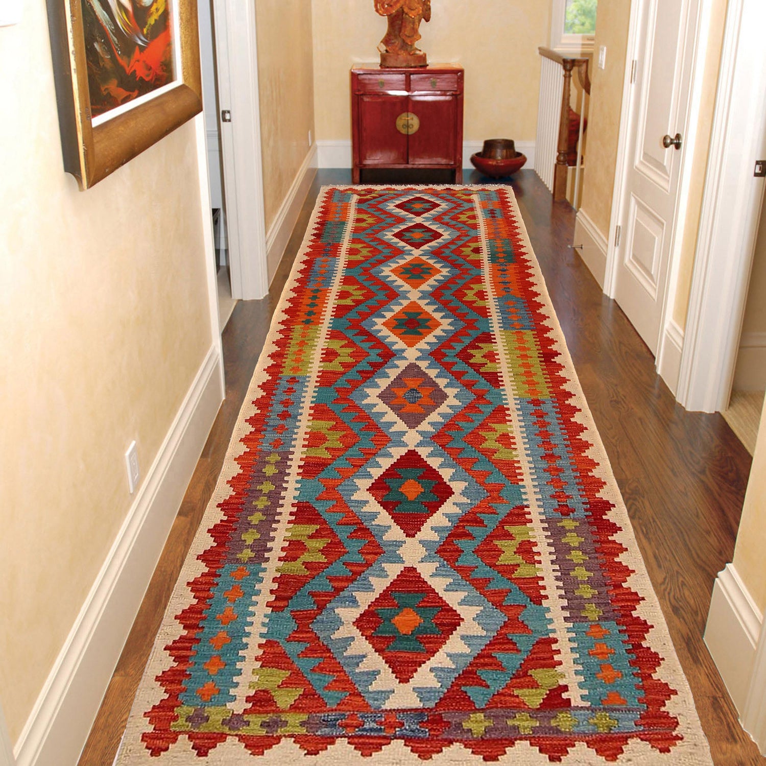 Vegetable Kilim Runner 2' 10" x 9' 7" (ft) - No. P34908