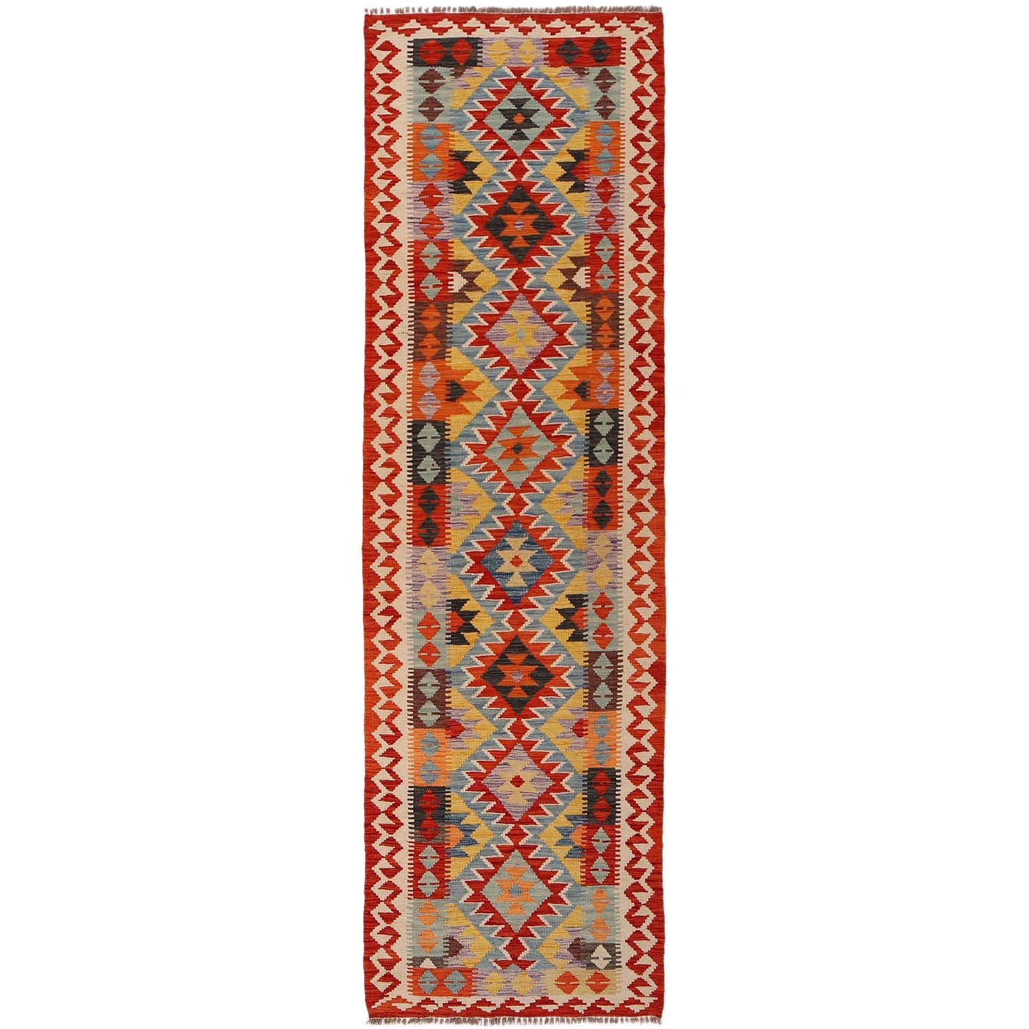 Vegetable Kelim Runner 2' 6" x 9' 5" (ft) - No. P34921