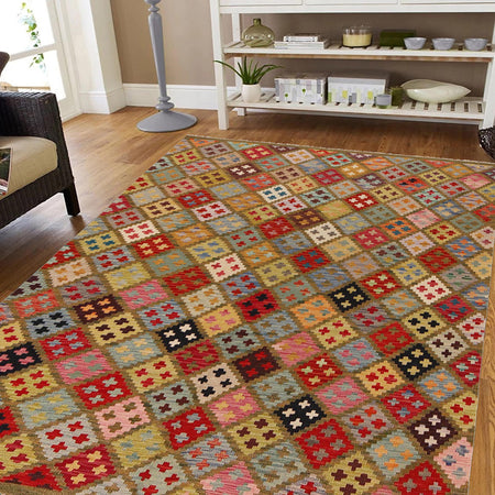 Handmade Vegetable Kelim 5' 3 x 6' 9 (ft) - No. P34966