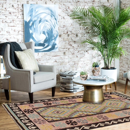 Handmade Vegetable Kilim 3' 3"  x 4' 10" (ft) - No. P34990