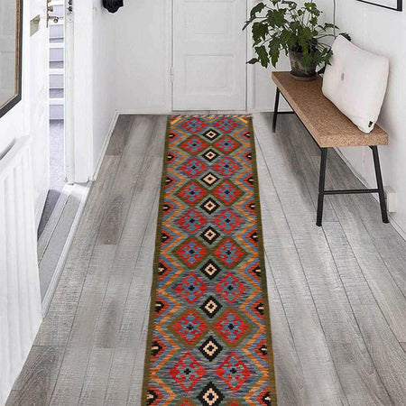 Vegetable Kelim Runner 2' 0" x 9' 7" (ft) - No. P34998