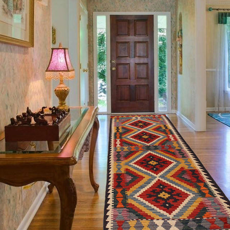 Vegetable Kilim Runner 2' 6" x 6' 6" (ft)- No. P35013