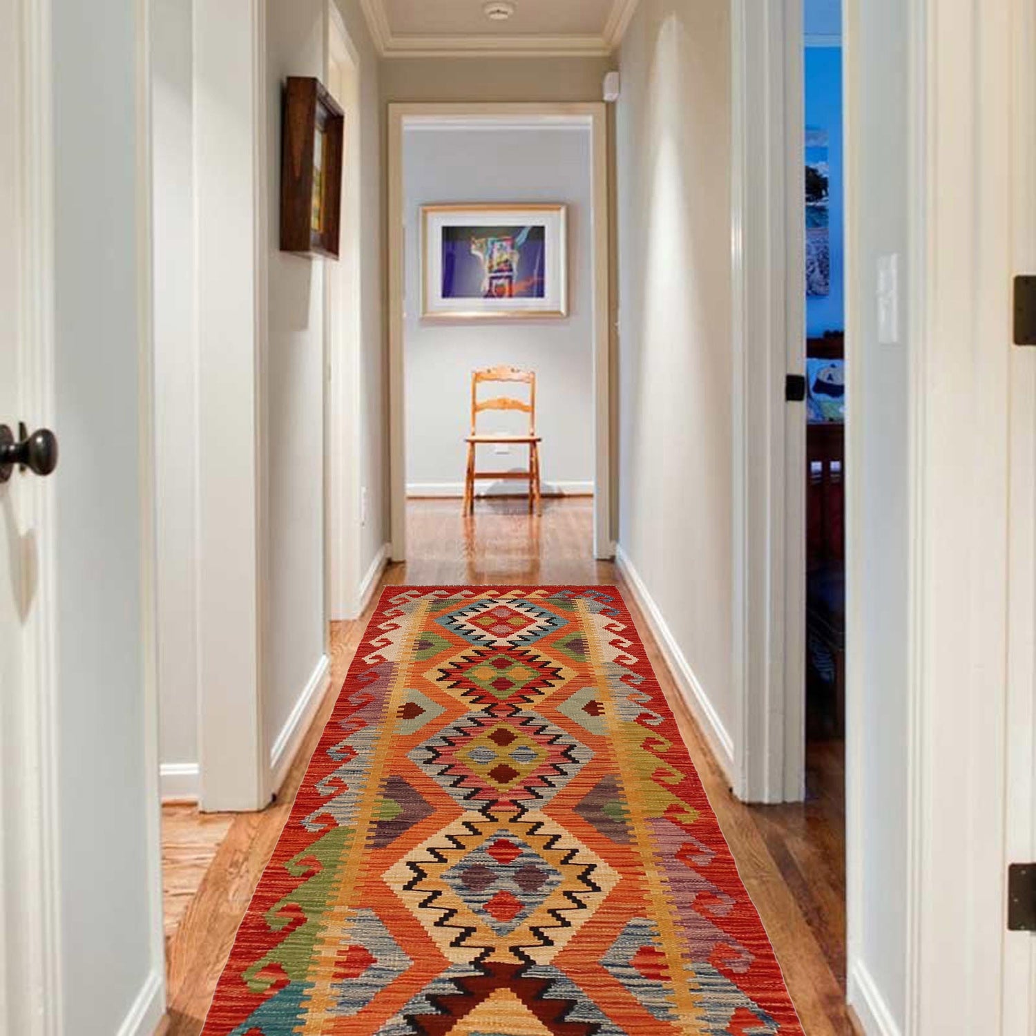 Vegetable Kelim Runner 2' 3" x 6' 7" (ft)- No. P35020