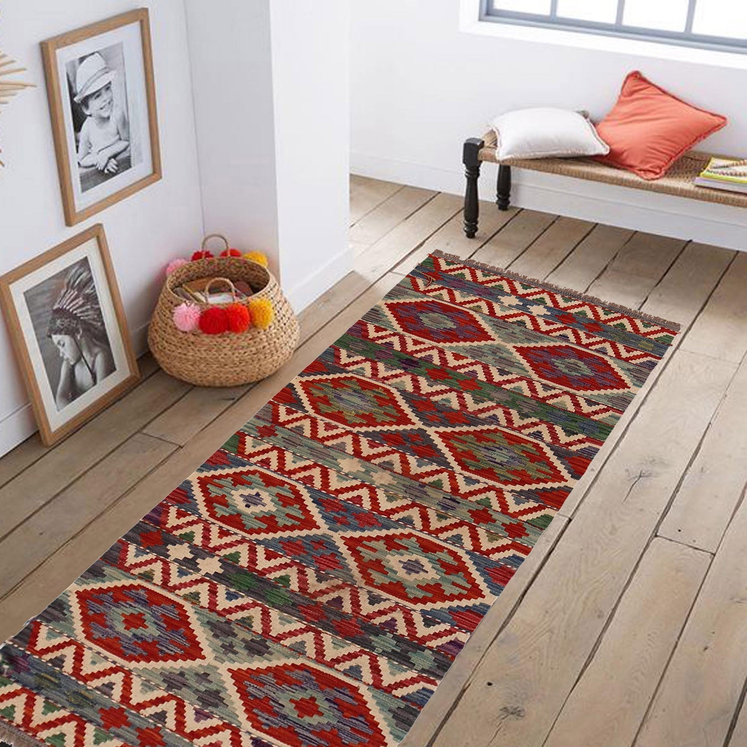 Vegetable Kilim Runner 2' 4" x 6' 5" (ft)- No. P35021
