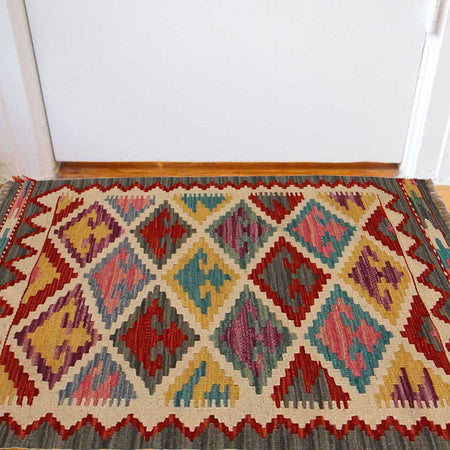 Handmade Vegetable Kilim 1' 11" x 3' 1" (ft) - No. P35036