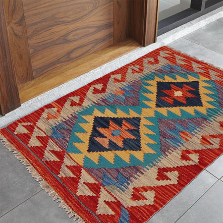 Handmade Vegetable Kelim 1' 11" x 2' 10" (ft) - No. P35037