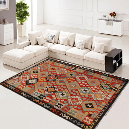 Handmade Vegetable Kelim 5' 10" x 8' 2" (ft) - No. P35046