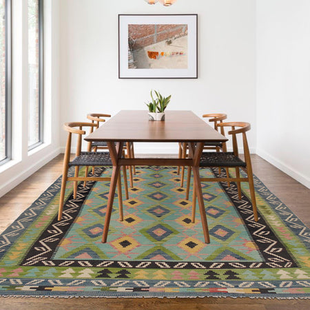 Handmade Vegetable Kelim 5' 8" x 8' 4" (ft) - No. P35048