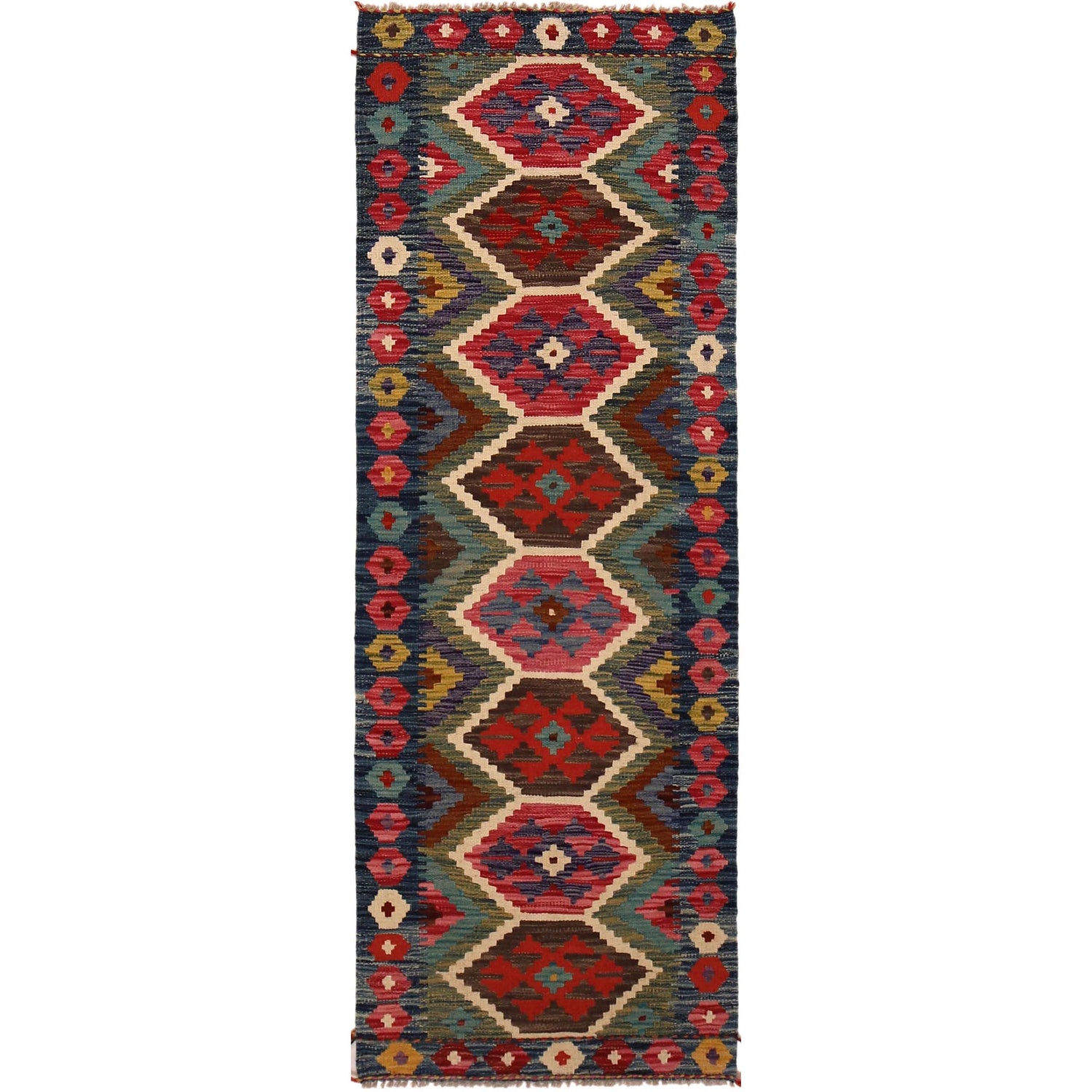 Vegetable Kelim Runner 2' 3" x 6' 7" (ft)- No. P35053