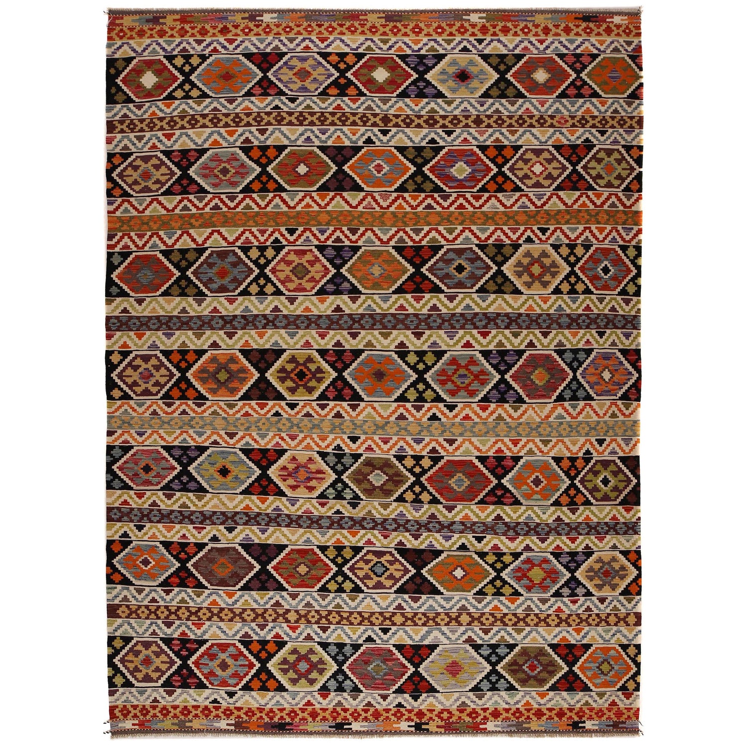 Handmade Vegetable Kilim 8' 5 x 11' 6 (ft) - No. P35061