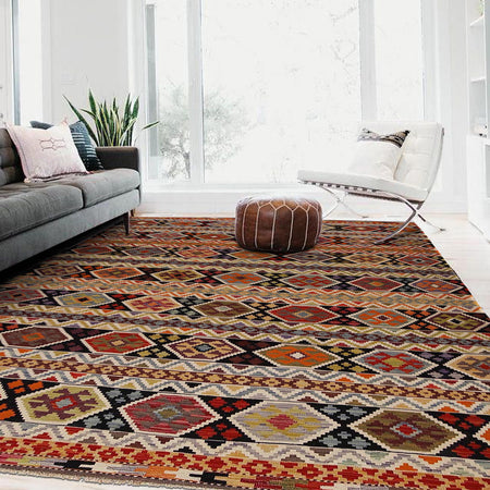 Handmade Vegetable Kilim 8' 5 x 11' 6 (ft) - No. P35061