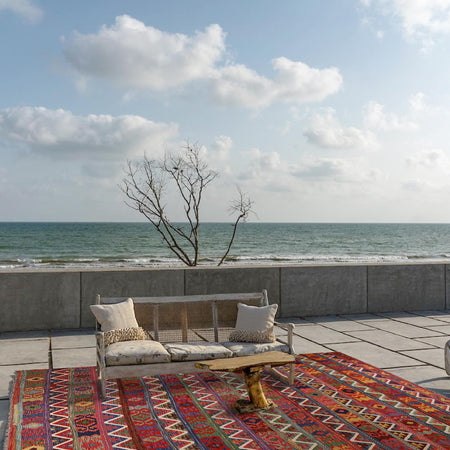 Handmade Vegetable Kilim 9' 8" x 12' 9" (ft) - No. P35065