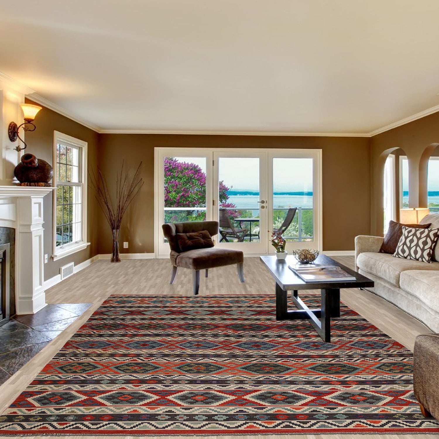 Handmade Vegetable Kelim 8' 2 x 11' 7 (ft) - No. P35068