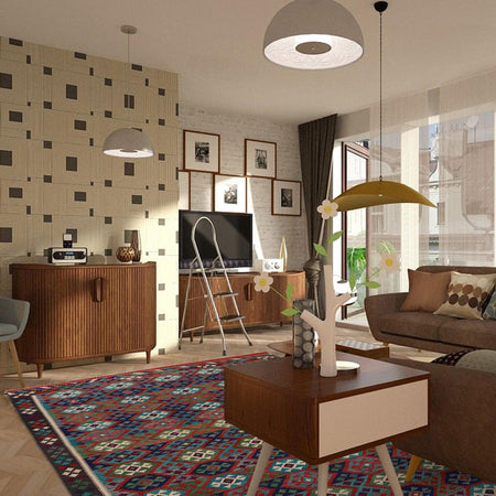 Handmade Vegetable Kelim 8' 1" x 9' 10" (ft) - No. P35070