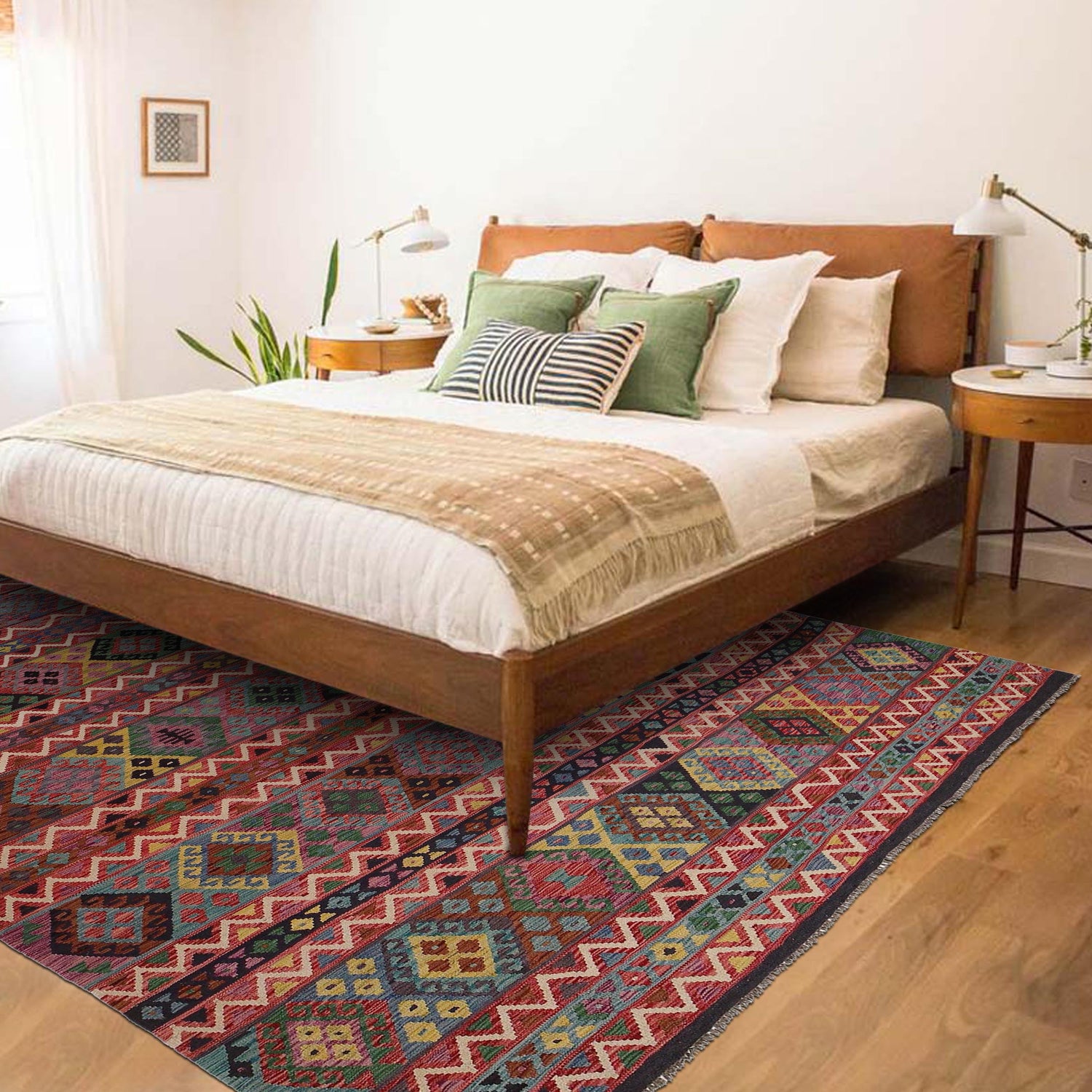 Handmade Vegetable Kelim 8' 7 x 11' 4 (ft) - No. P35073