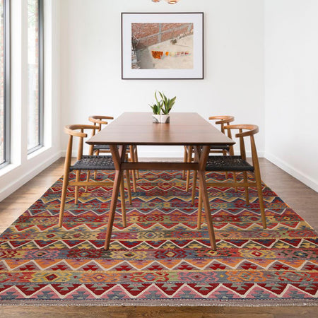 Handmade Vegetable Kilim 8' 8 x 11' 6 (ft) - No. P35074