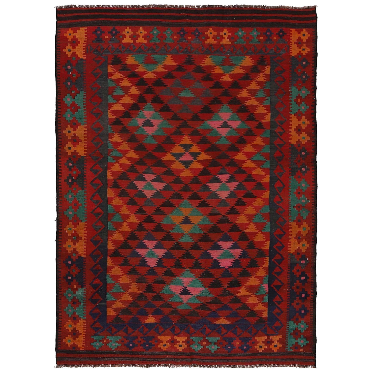 Vintage Kilim 6' 4" x 8' 9" (ft) - No. P35087