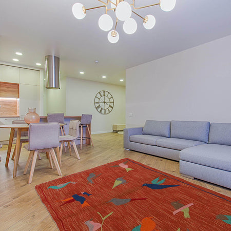 Pakistani Embroidery Kelim 2' 7" x 4' 1" (ft) - No. P35160