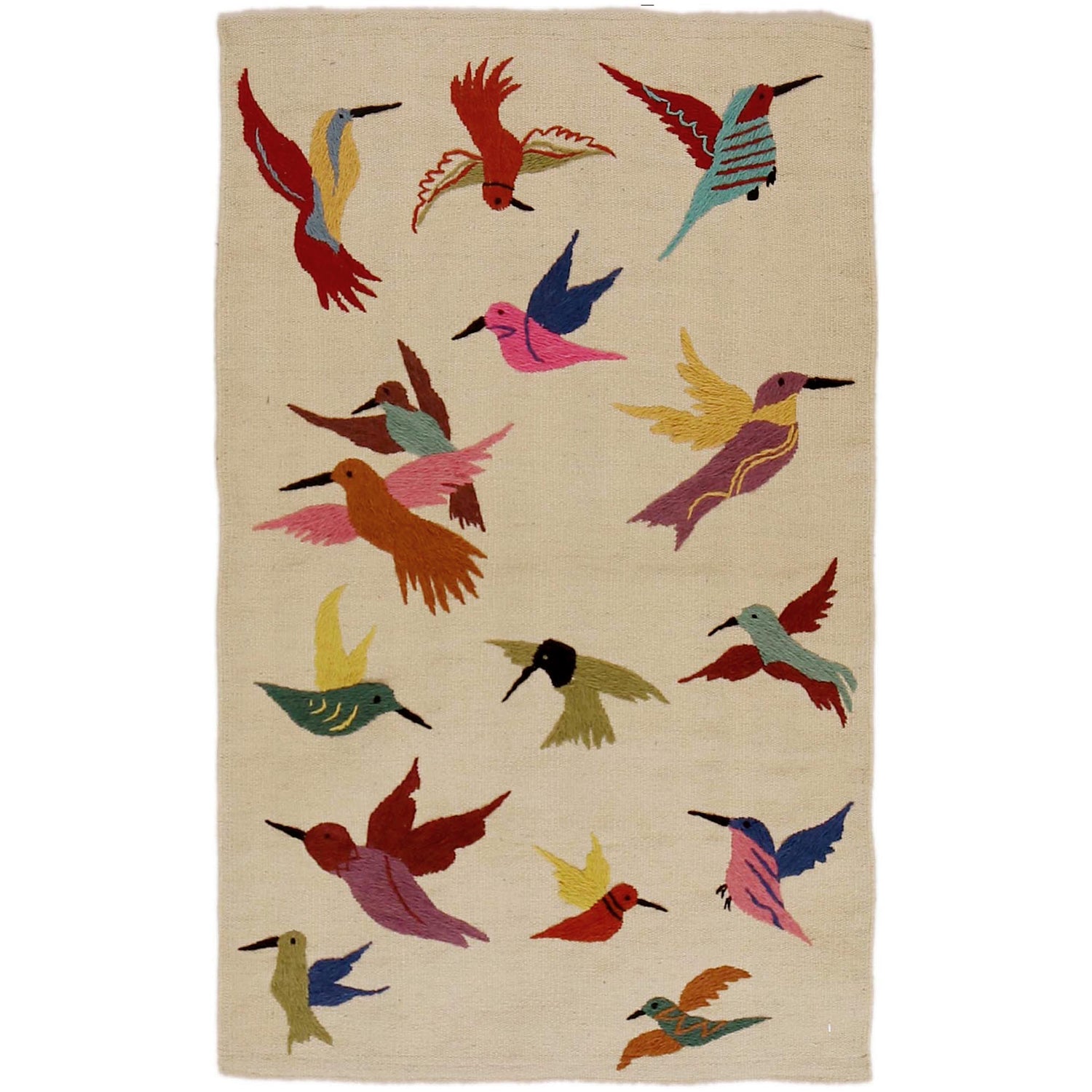 Pakistani Embroidery Kelim 2' 5" x 4' 0" (ft) - No. P35164