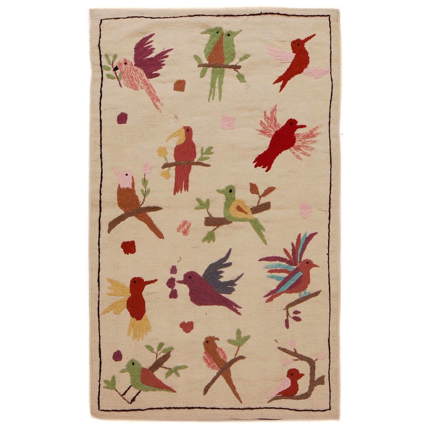 Pakistani Embroidery Kelim 2' 5" x 4' 0" (ft) - No. P35165