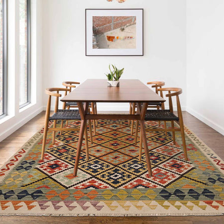 Handmade Vegetable Kelim 5' 7" x 7' 11" (ft) - No. P35224