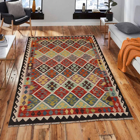 Handmade Vegetable Kilim 4' 11" x 6' 7" (ft) - No. P35226